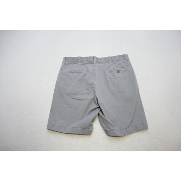 J Crew Stretch Khaki Chino Shorts Gray Flat 9" INS Casual Prep Mens Size 33 - Picture 6 of 6